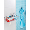 Kép 2/7 - ALUXX sarok zuhanypolc, krómozott alumínium, ragasztós rögzítésű