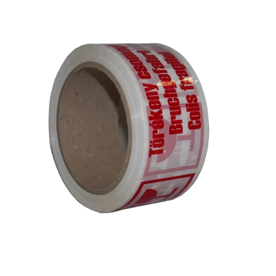 "Törékeny csomag!" feliratos csomagolószalag 48 mm/66 m